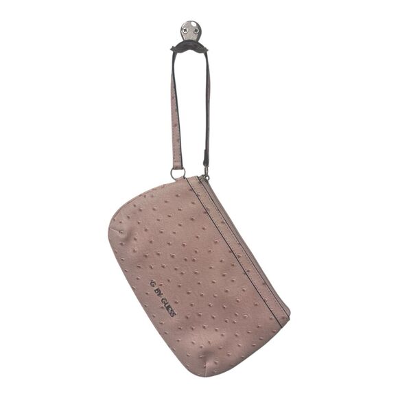 G by Guess Clutch Wristlet Embossed Leather Pink Zip Small Purse Wallet 6x9” - Picture 1 of 5